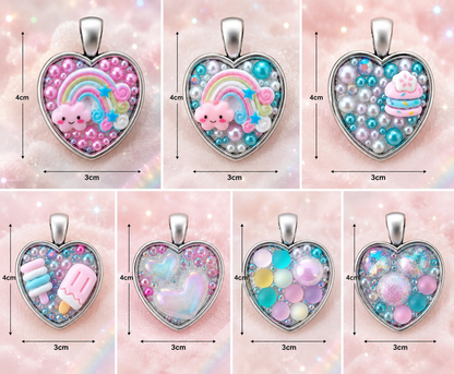 Smudgi Budgi KAWAIIZZLE Pendants Heart Shaped
